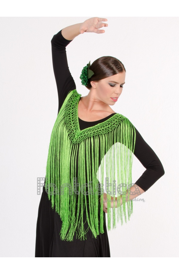 Flecos para Trajes de Flamencas y Sevillanas - Flecos Color Verde Manzana I