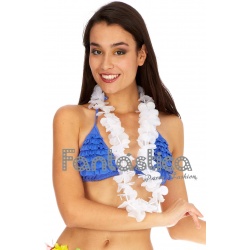 Collar Hawaiano Blanco y Violeta - Comprar Online {Miles de Fiestas}