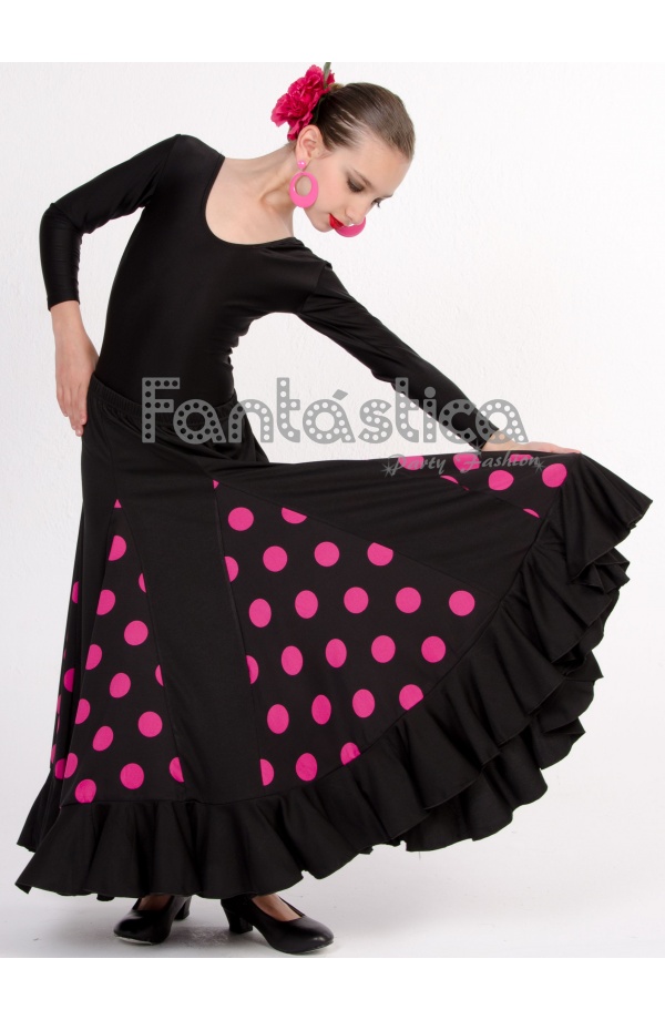 Falda flamenca niña modelo Fiona lunares