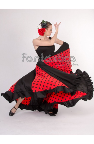 Flamenco and Sevillanas Dress for Girl and Woman/ Black and Red Dress ...