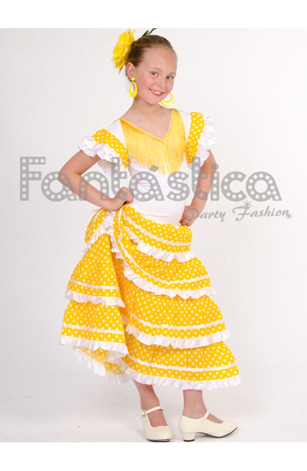 Falda de niña para la danza flamenco o sevillanas -  México