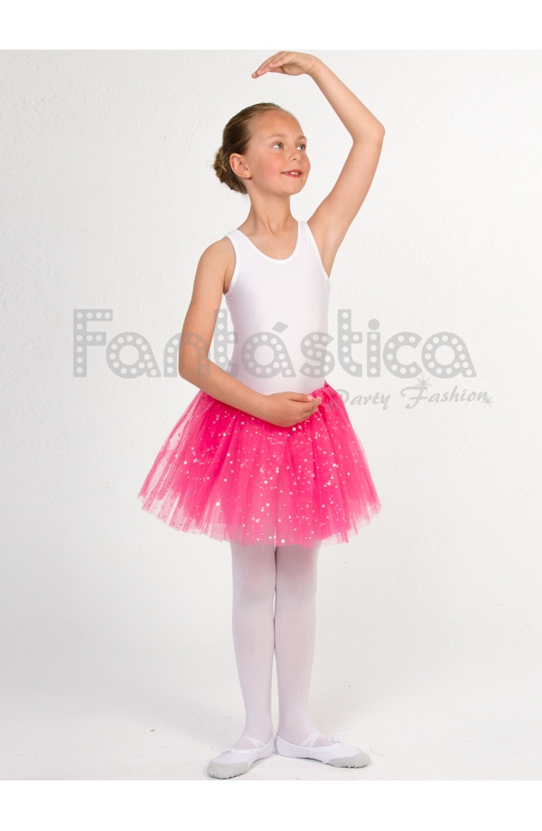 Tutu princesas Falda Niña Ballet Disfraz Fiestas Fucsia GENERICO