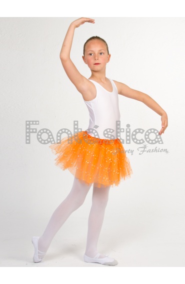 Tutú para Ballet y Danza - Falda de Tul para Mujer Color Amarillo con  Brillantitos Strass