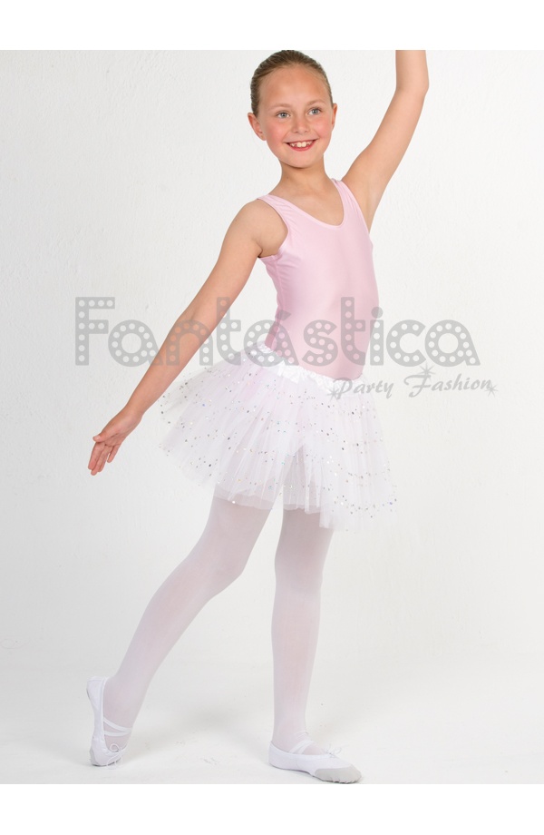 Tutú para Ballet y Danza - Falda de Tul para Niña y Mujer Color Blanco III
