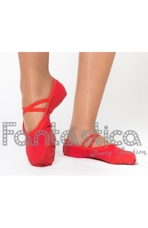 bombilla colchón Óxido Zapatillas ajustables para Ballet, Danza y Gimnasia Color Rojo - Tallas para  Niña y Mujer