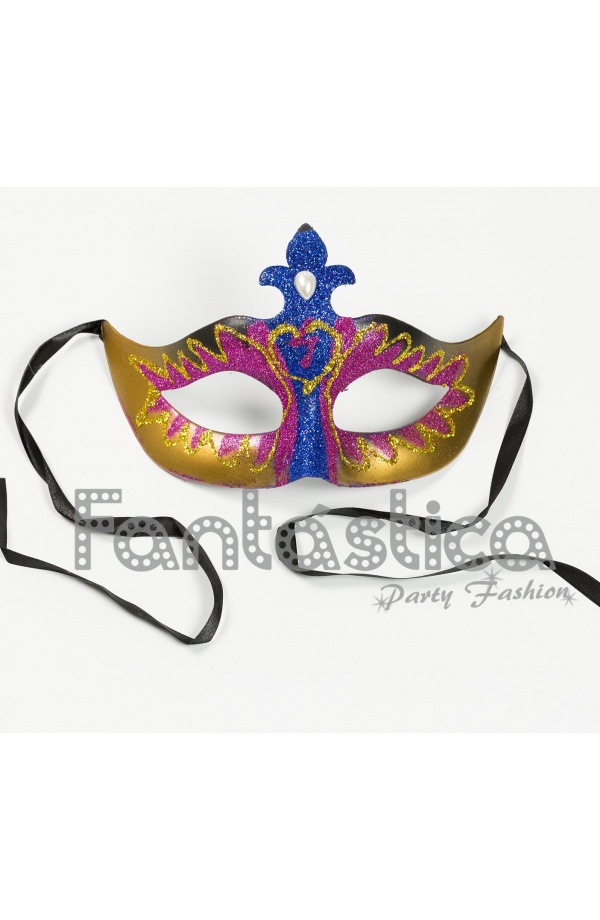 Mujer con una máscara veneciana y un hermoso vestido de carnaval