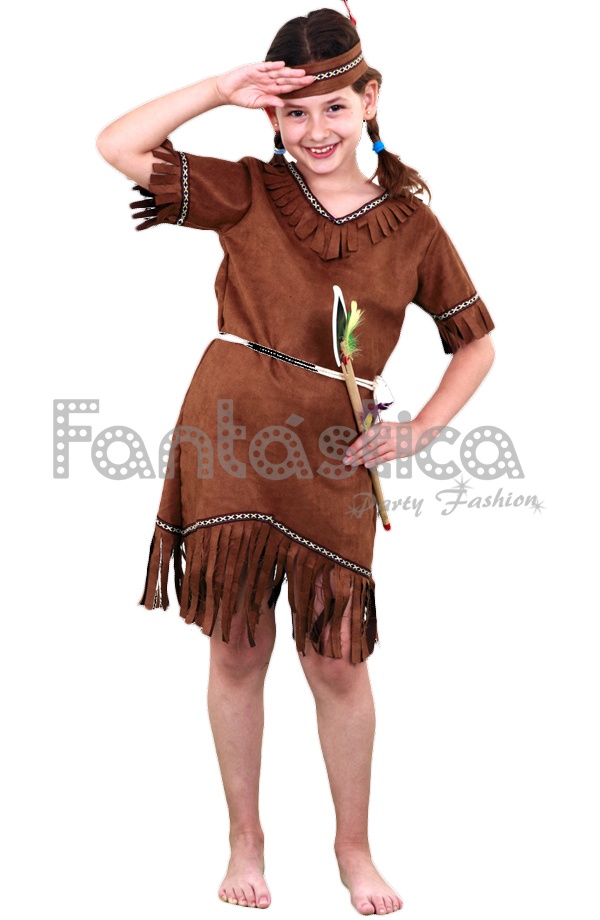 Niñas India Pocahontas Tutu Vestido Niños Pocahontas Disfraz Fiesta de  cumpleaños de la India Vestido de fantasía Nativo Americano Tocado de  plumas -  España