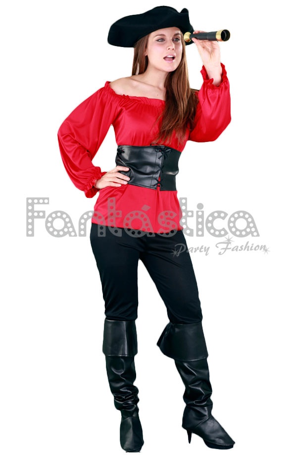 Disfraz de Pirata Overseas para mujer