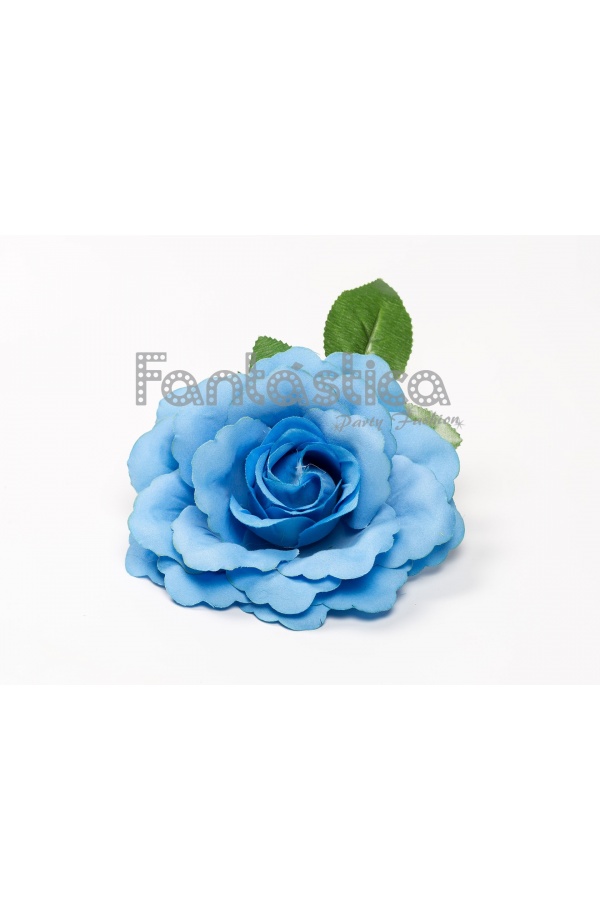 Flor para el Pelo Modelo Gaditana Color Azul Celeste