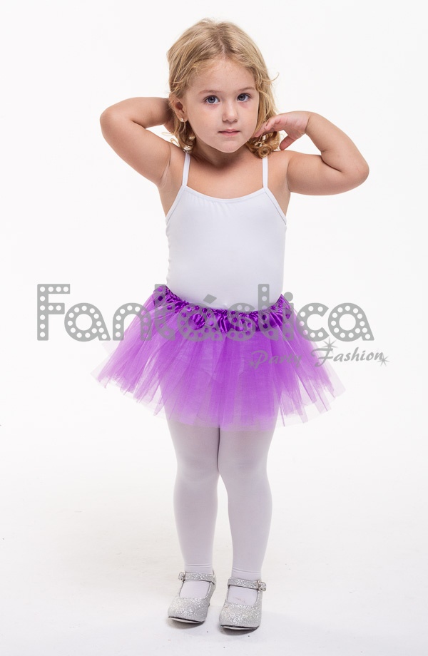 Tutú para Ballet y Danza - Falda de Tul para Bebé y Niña Pequeña Color  Morado