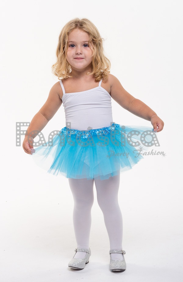Falda tutú azul para niña, Set de 2 piezas