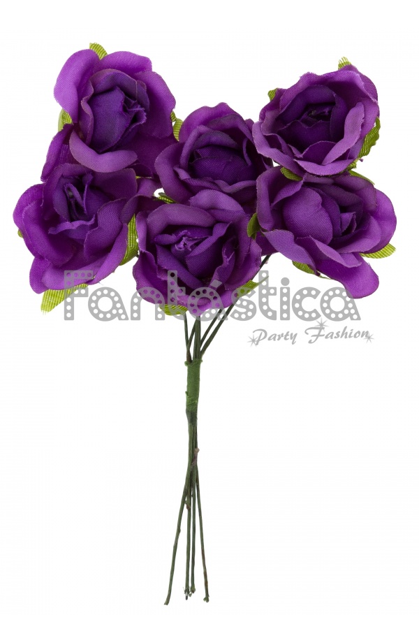 Ramillete de Rosas para el Pelo Modelo Granada Color Violeta y Lila