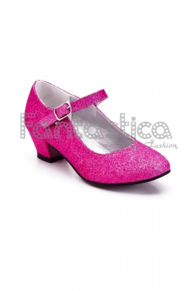 Zapatos para Flamenco Color Fucsia - Tallas para Niña y Mujer