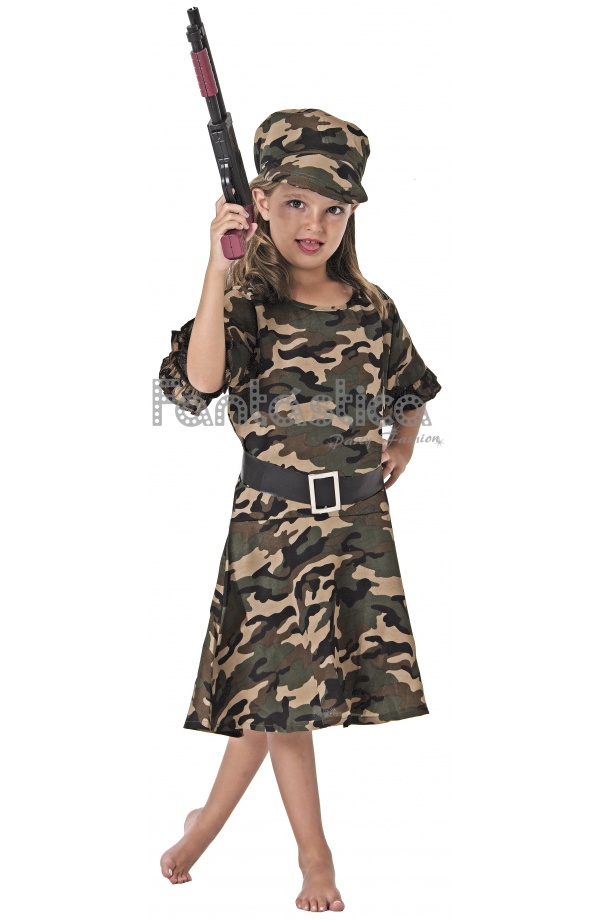 Disfraz de comandante militar para niñas