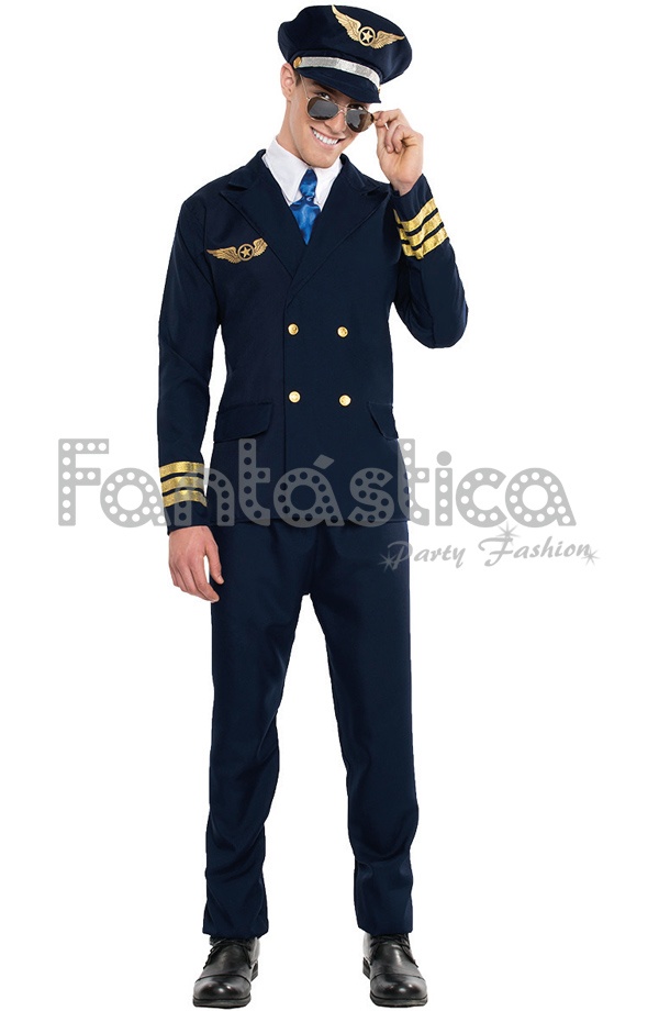 Disfraz de piloto de aviador para mujer
