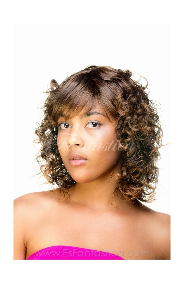 Short Light Brown Curly Wig For Woman Brisa 2995