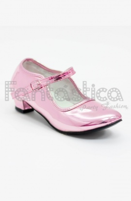Tacones altos para niños, zapatos de vestir de tacón alto para niñas,  tacones rosa fucsia para niñas, zapatos de fiesta para niñas, vestido de  niña de flores -  España