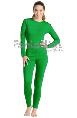 Disfraz Carnaval Luz verde Zentai Slim Fit mono Spandex para mujeres  Halloween 