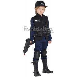  Luucio Disfraz de oficial de policía SWAT para niños, disfraz  de policía para niños, con disfraz SWAT, chaleco SWAT, disfraz de Halloween  para niños, kit de juego de rol para niños