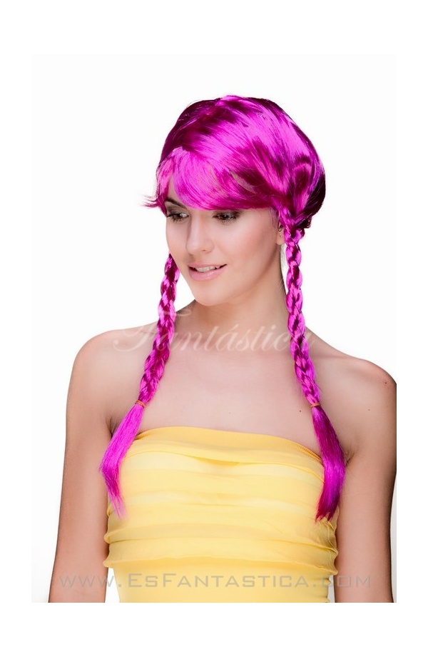 Purple Braided Wig