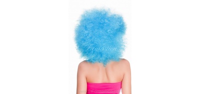 light blue afro wig