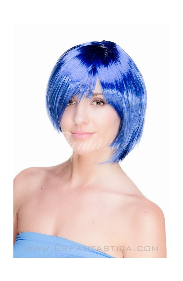 Short Dark Blue Straight Wig 0111