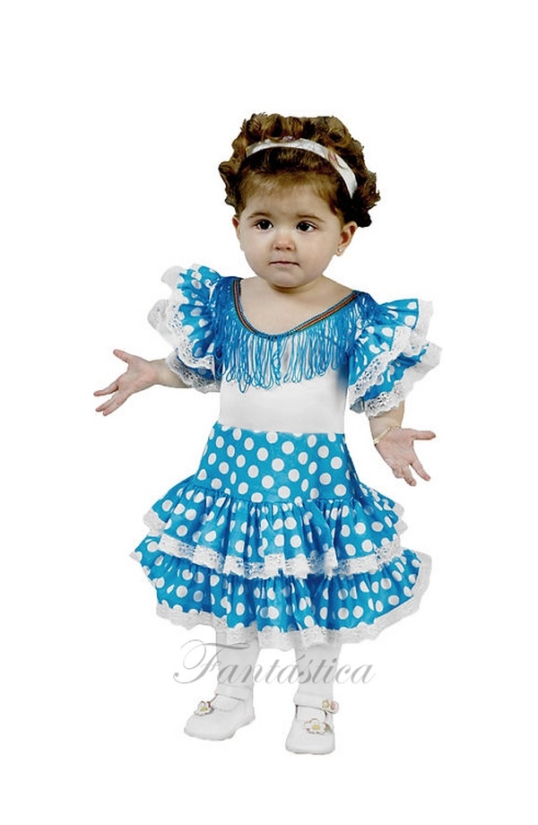 Disfraz para Niña Bailarina Flamenca Vestido Azul