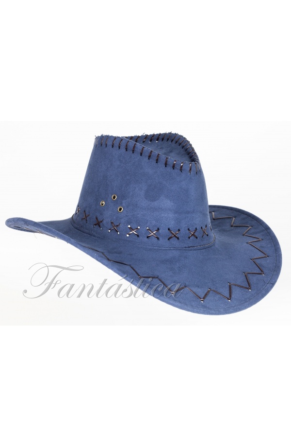 Torrente milagro manzana Sombrero Vaquero para Disfraz de Cowboy con Bordados Color Azul Oscuro  Vaquero