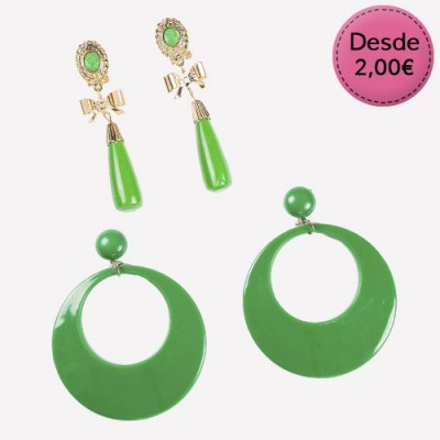 Pendientes Flamencos Color Verde