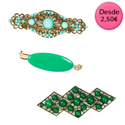 Broches Flamencos Color Verde