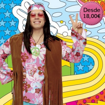Hippie and rocker costumes for man