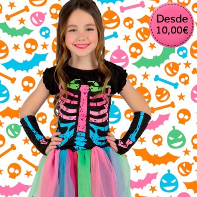 Zombie, skeleton and evil creature costumes for girls