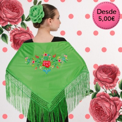 Flamenco & Spanish dance shawls for girl
