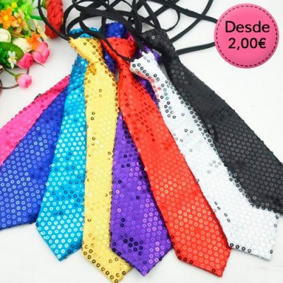 Zipper sequins ties